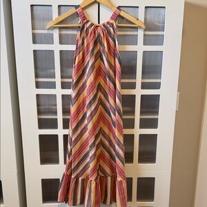 Striped Multicolor Midi Dress